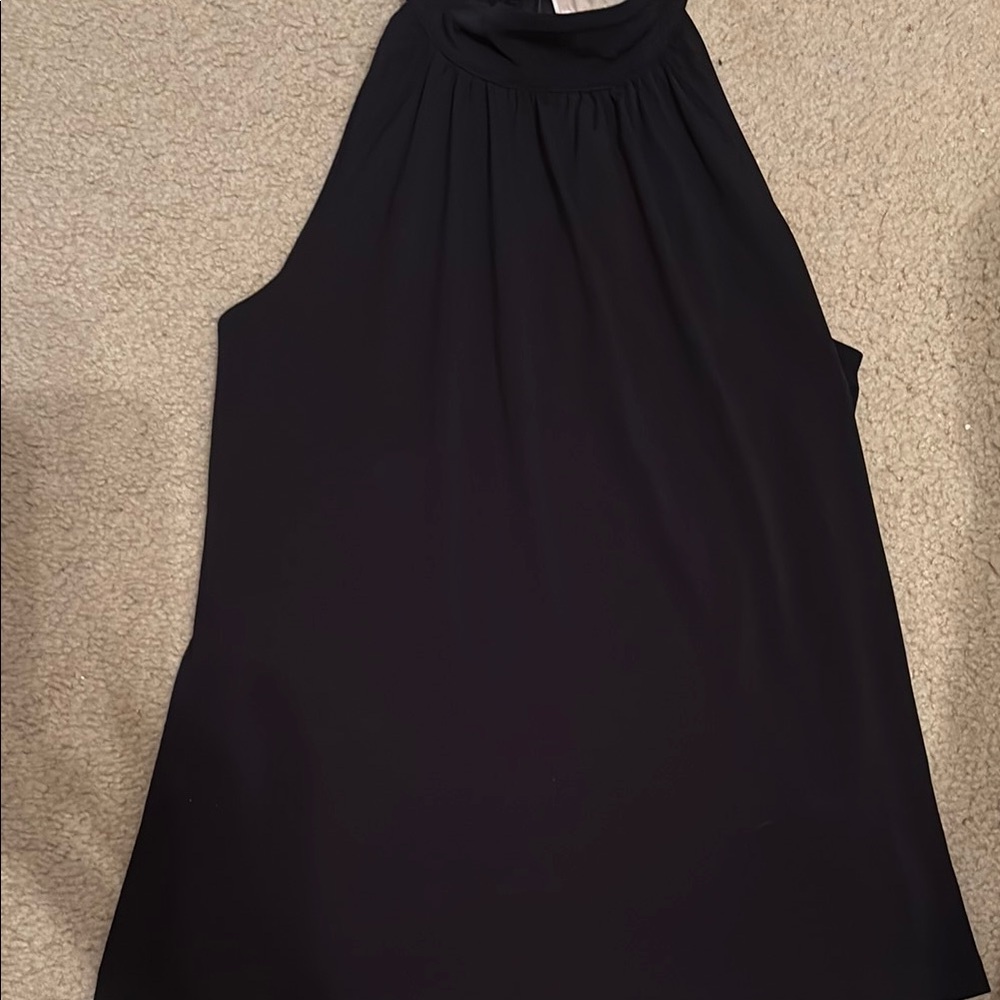 Michael Kors Black Sleeveless Halter Top Size Small EUC